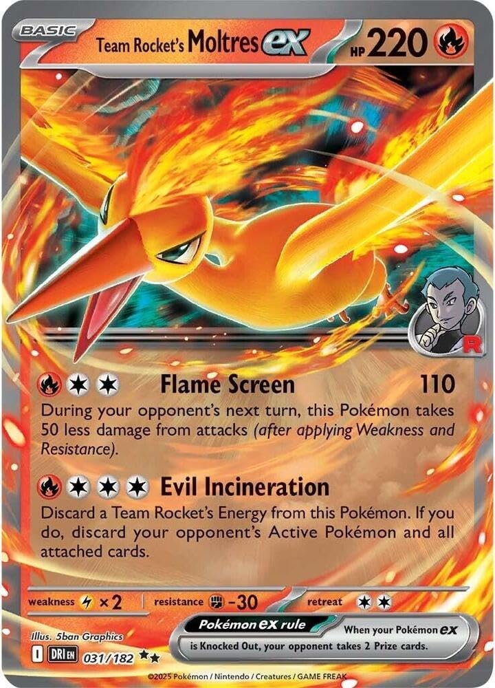 Pokemon - Team Rocket's Moltres ex - 031/182 - Destined Rivals